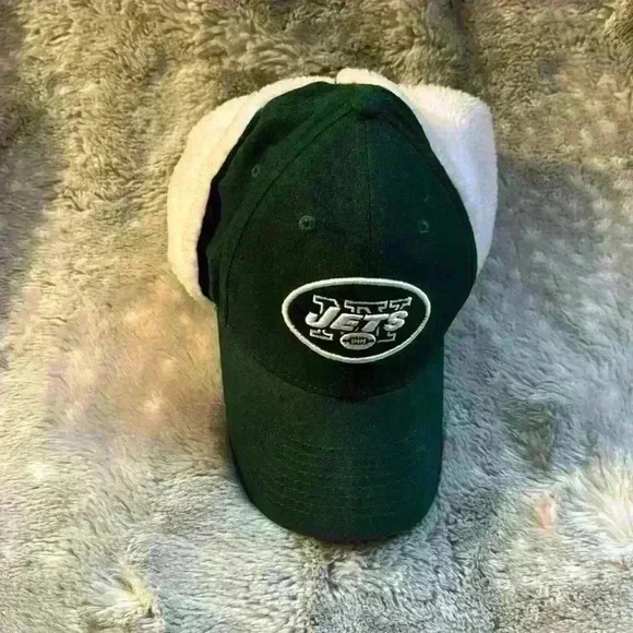 Jets NFL Adjustable Hat with Ear Flaps - Picture 1 of 6